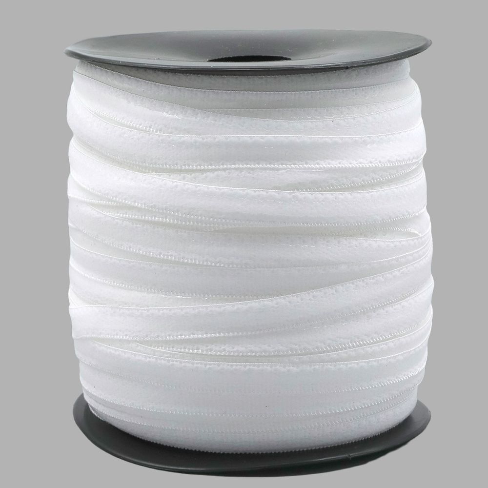 Резинка бельевая (бретелечная) с силиконом 8.0 мм / 50 метров, белый