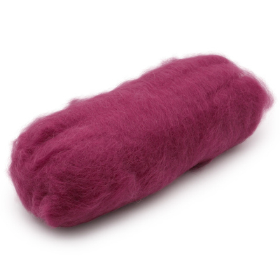 Шерсть для валяния Кардочес 100% п/тонк.шерсть, 100 гр. Камтекс (088 брусника)