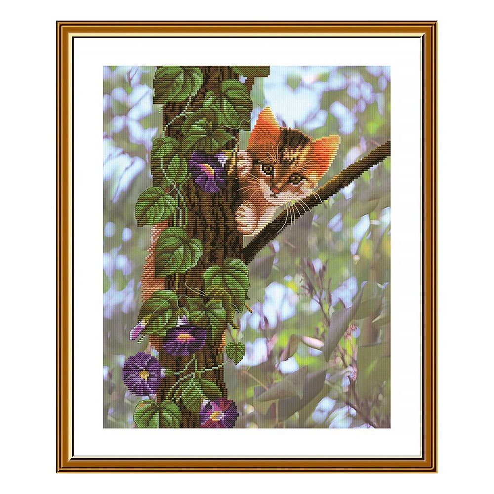 Набор для вышивания нитками Нова Слобода, Маленький проказник 27х34 см