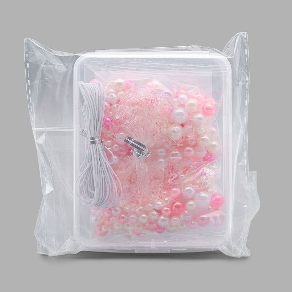 Набор бусин для рукоделия, творчества, микс, Astra&Craft (розовый)