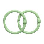 Кольца для альбомов разъемные металл 20 мм, 10 шт, светло-зеленый, 5AS-102