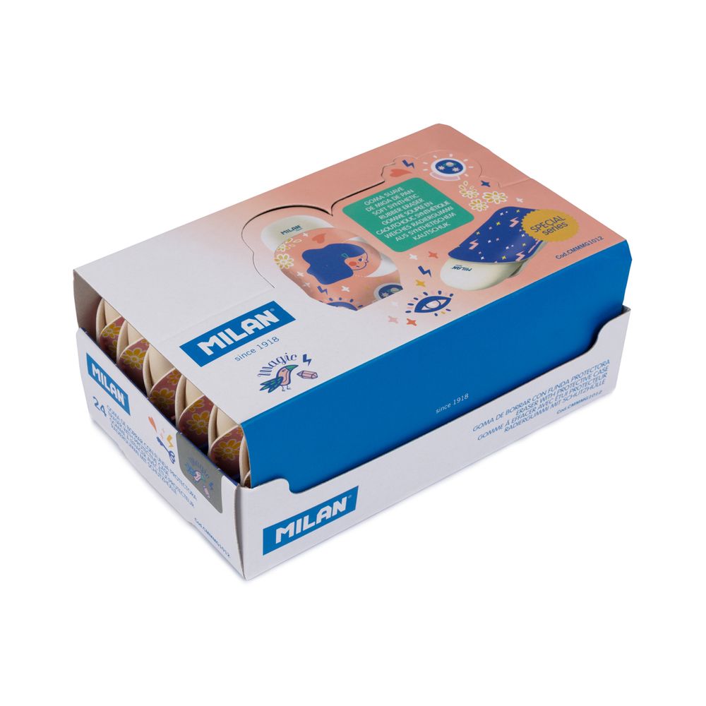 Ластик овальный с крышкой 1012 Magic 24 шт, CMMMG1012, Milan