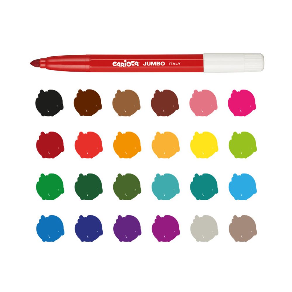 Фломастеры Jumbo 24 цв, 40570, Carioca 40570