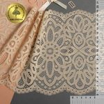 Кружево бельевое эластичное 195 мм / 25 м, 263, цв.126 бежевый, Kruzhevo