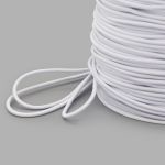 Резинка шляпная (шнур эластичный) ⌀2.5 мм / 100 метров, 01 белый