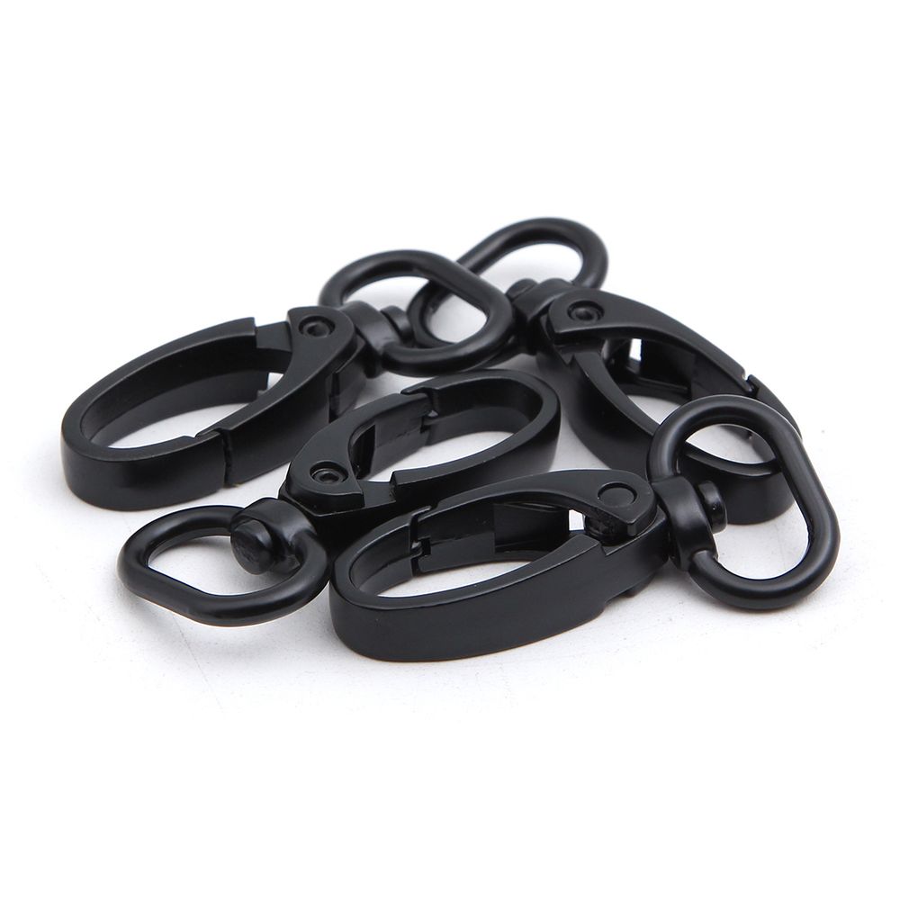 Карабин металл 15.0 мм (43х22 мм), черный матовый, ГУ12849, 4 шт