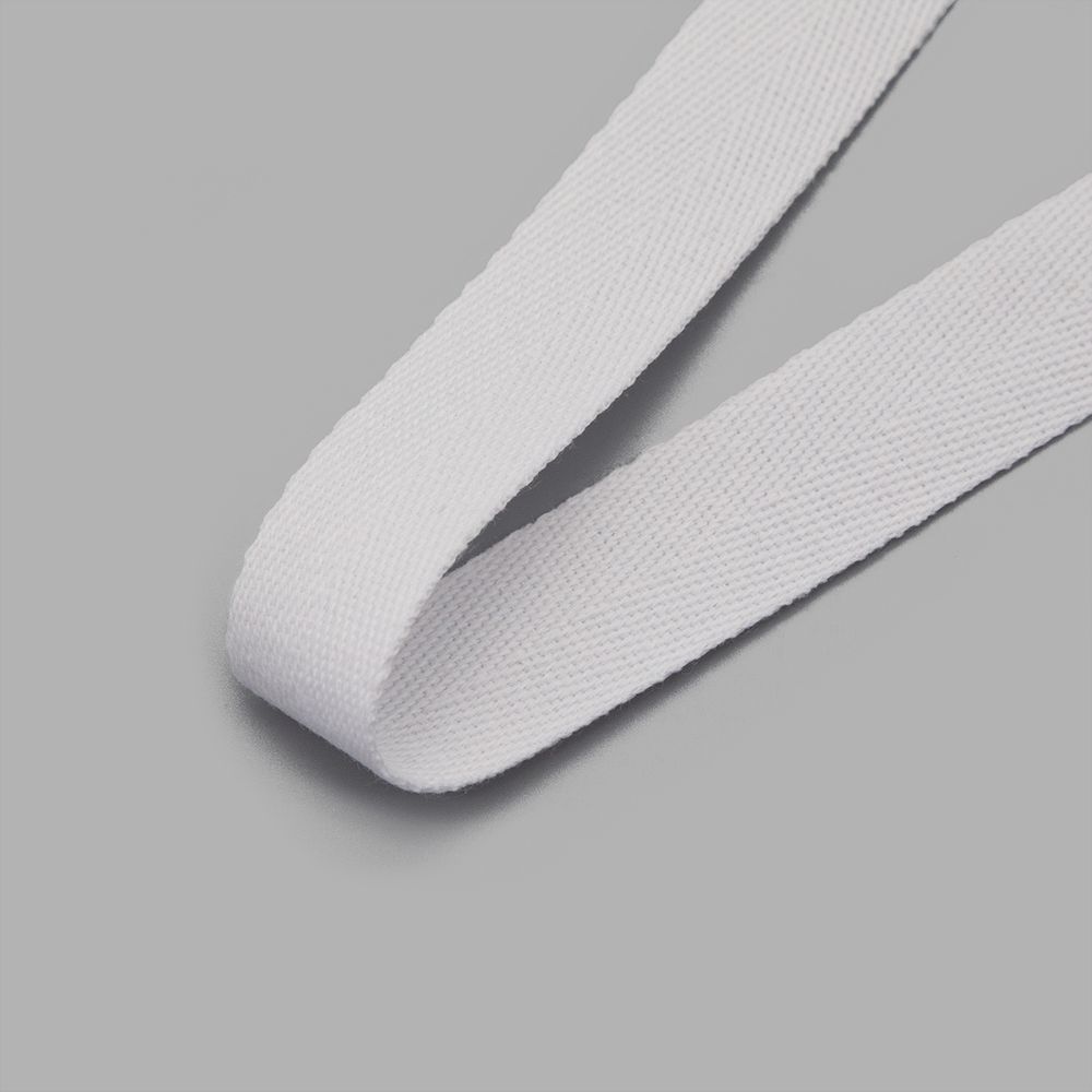 Тесьма (лента) киперная п/э+виск. 22 мм / 50 метров, 07-1019 (01 белый)