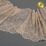 Кружево бельевое эластичное 195 мм / 3 м, 8034 цв.L168 серебристый пион, Kruzhevo