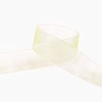 Лента капроновая (органза) 25.0 мм / 22.8±1 метра, 011 св.желтый, Blitz OR-25