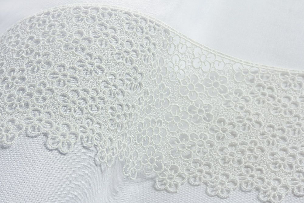 Кружево гипюр (плетёное) 82 мм / 10 м, кремовый, Gamma GGM-8202