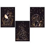 Набор для творчества Гравюра мини Сафари (золото), 10х15 см, 1х3 шт, Hobbius GHPM-14