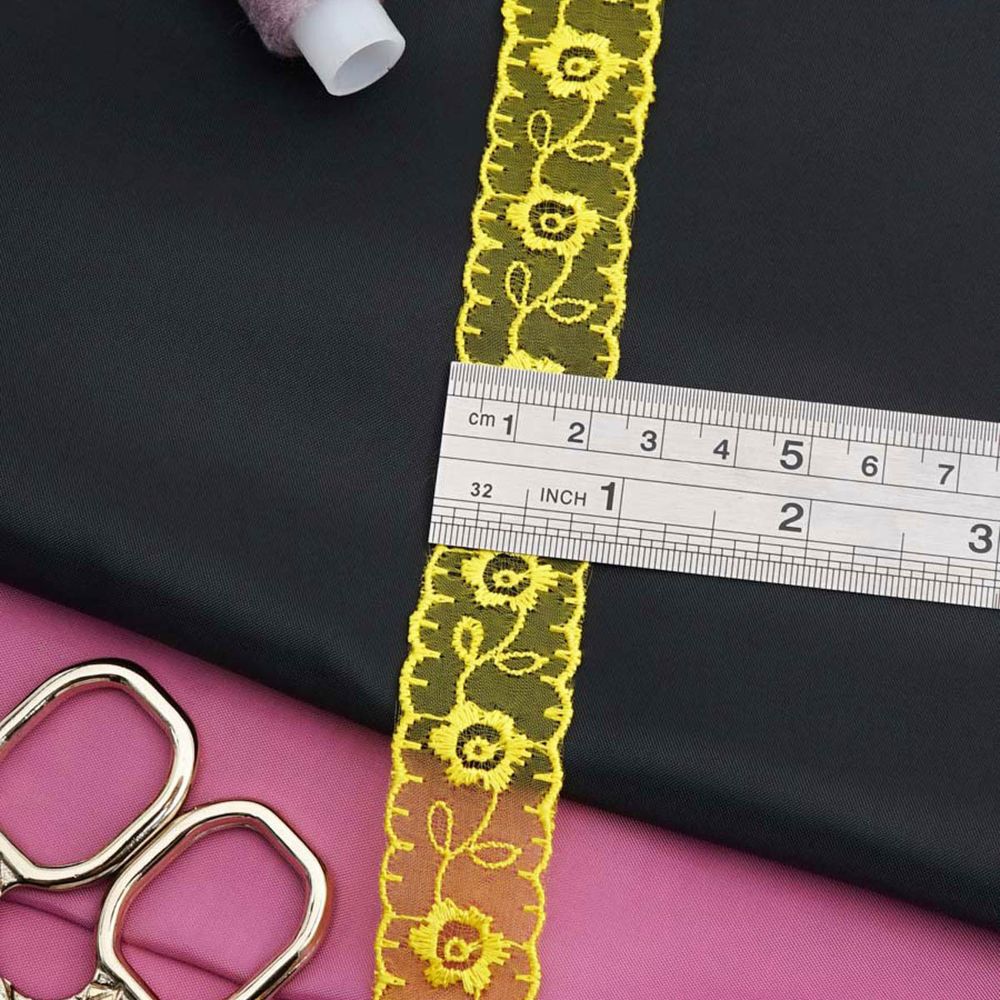 Кружево капроновое 22 мм / 13.71м 0574-1003, цв.A517 желтый