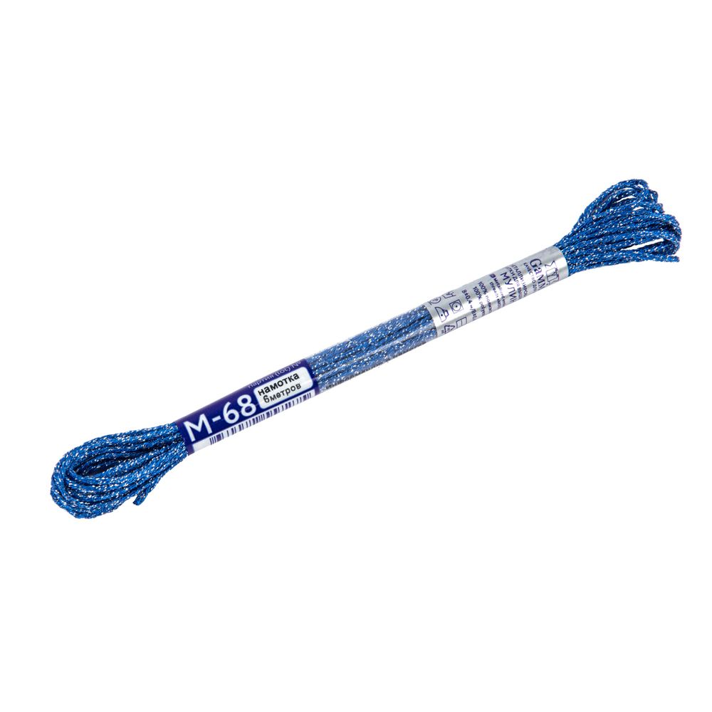 Мулине Gamma металлик NM 12 мотков по 6 метров, M-68 синий/серебристый, Gamma MOULINE