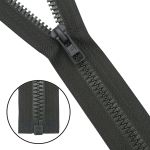 Молния трактор Arta Т6 (6 мм) 1 зам., разъем., 40 см, (2076), A237 т.хаки, НОВЫЙ МАТОВЫЙ ЗАМОК, уп.50 штук