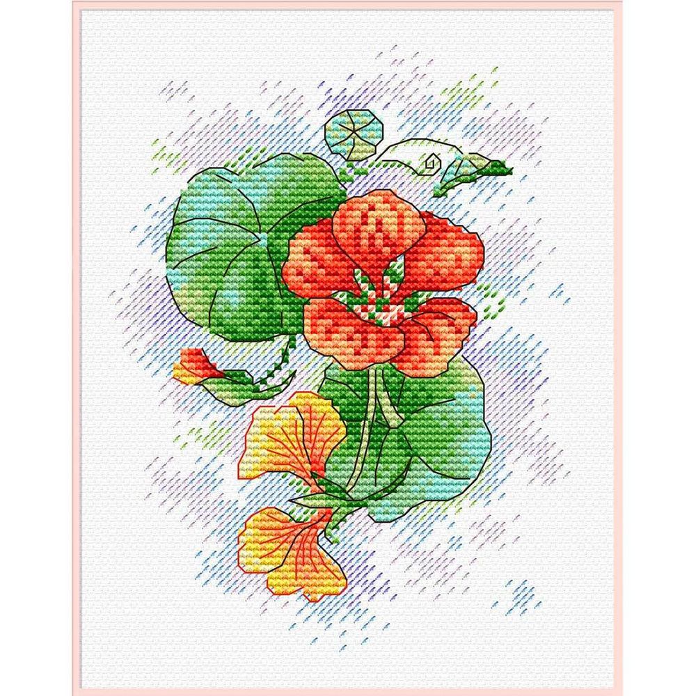 Набор для вышивания нитками МП Студия, Лепестки нежности 16х12см