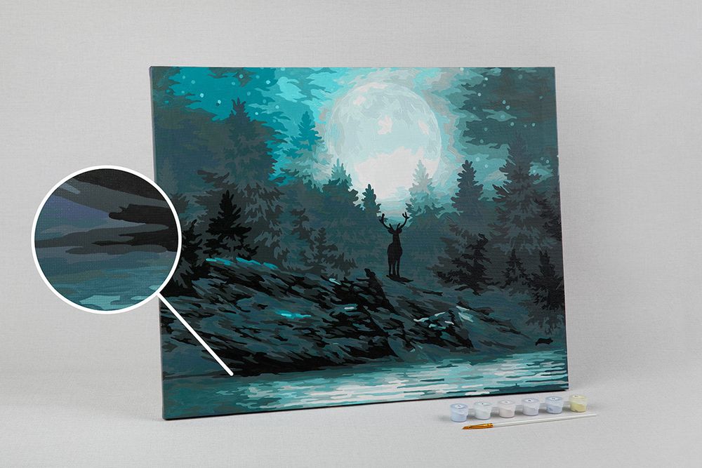 Картина по номерам Фрея, Таинственная луна, 50х40 см