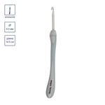 Крючок для вязания с прорезиненной ручкой ⌀4.0 мм, 14.5 см, алюминий c покрытием, Gamma RHT