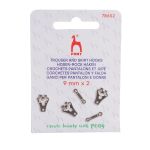 Крючки брючные (юбочные) пришивные 9 мм, 2 пары, черненый, Pony, 78652