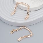 Цепочка-вешалка 105х7 мм, металл, Gold золото, 2 шт, MB196