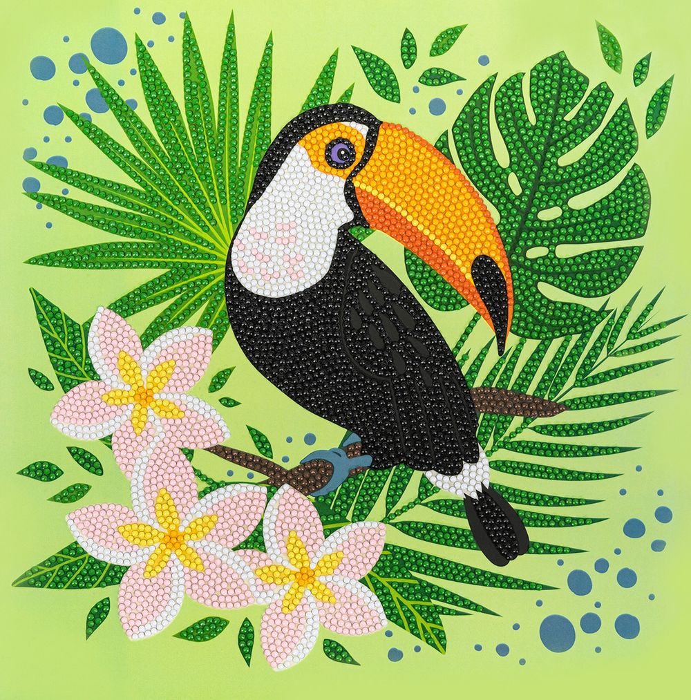 Алмазная (кристальная) мозаика Фрея ALBP-319, постер Тукан, 30х30 см