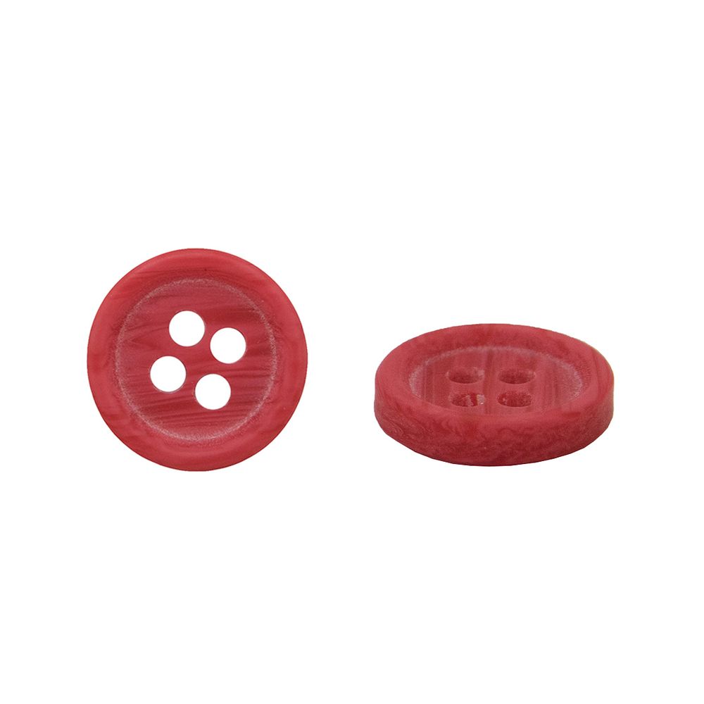 Пуговицы 4 прокола 18L (11мм), (col.10 красный) CN2732, 144 шт