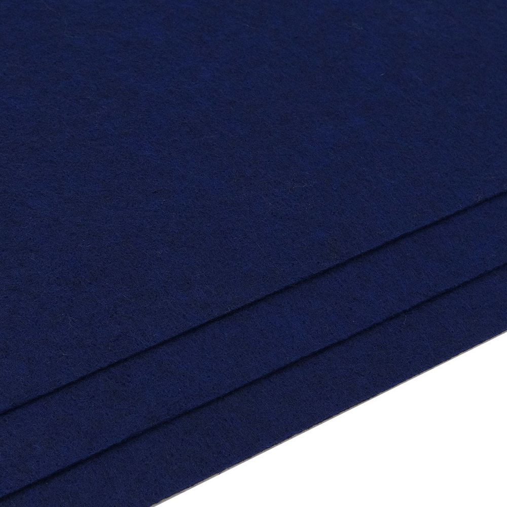 Фетр листовой жесткий 1.0 мм, 160гр, 20х30см, 3 штук Astra&amp;Craft (AF869 сапфирово-синий)