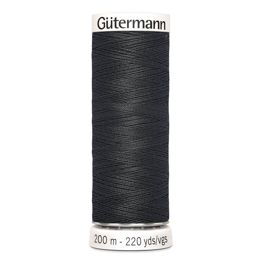 Нитки универсальные Gutermann Sew-all 100 (200 метров), 5 кат. | 190 черно-серый