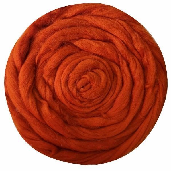 Шерсть для валяния Троицкая Гребенная лента (тонкая мериносовая шерсть) 100г цв.0250 рябина
