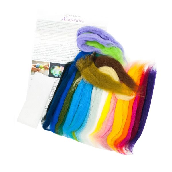 Набор для валяния (живопись цветной шерстью) 