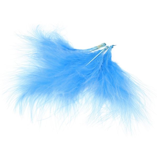 Перья декоративные 5-10см, 25 шт, H-15 голубой