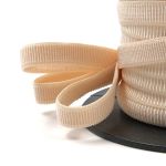 Резинка бельевая (бретелечная) блестящая 10.0 мм / 50 метров, бежевый, ML211.010