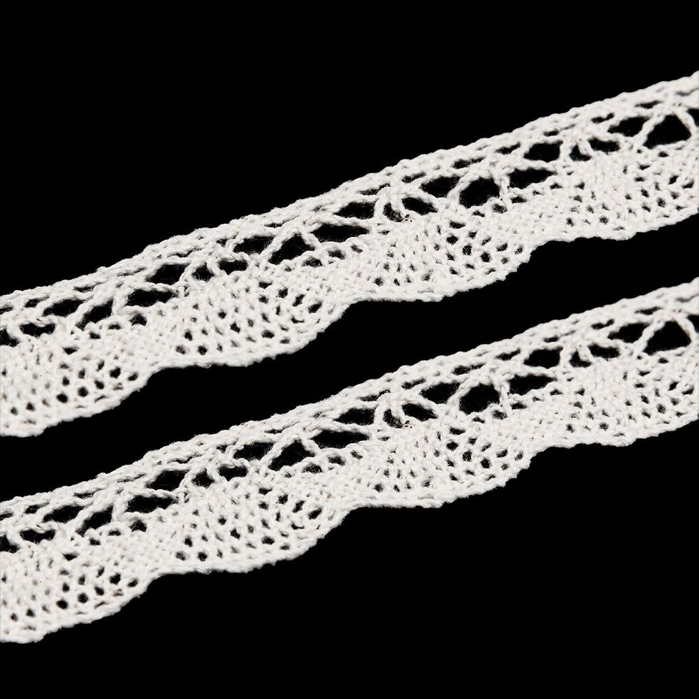 Кружево вязаное (тесьма) хлопковое 20 мм / 9.14 метров, бежевый