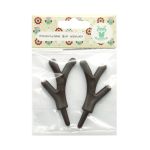 Оленьи рожки 5смх4см, пластик, уп/1пара, коричневый