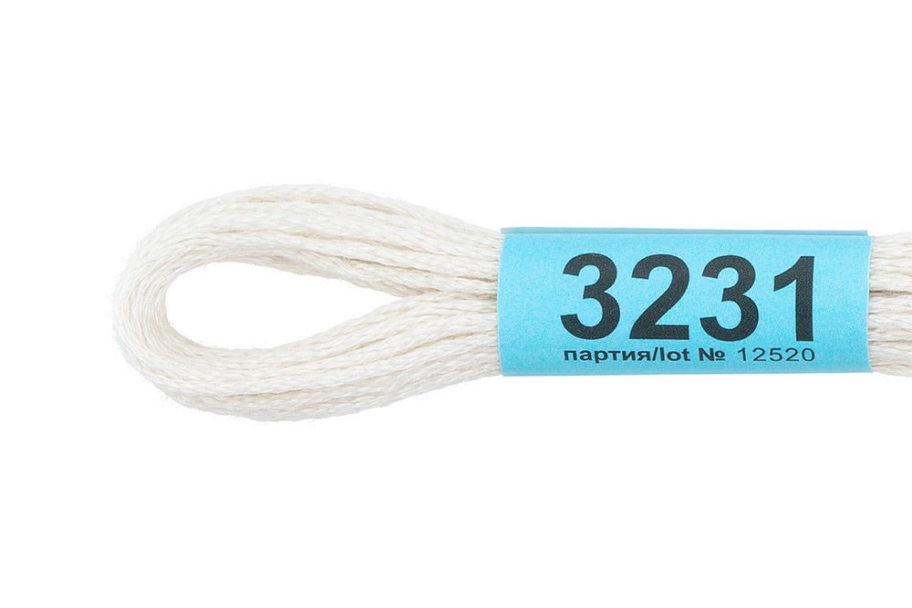 Мулине Gamma 100% хлопок, цв.3231 бл.серый, 24 мотка по 8 метров