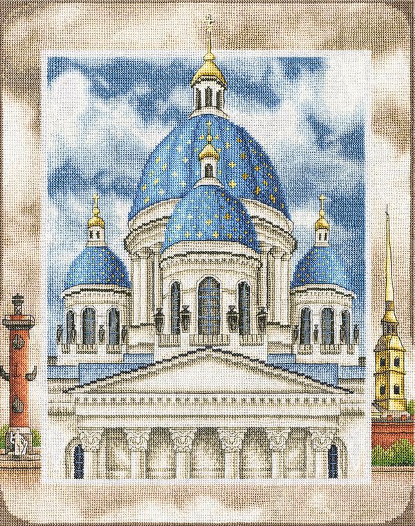 Набор для вышивания нитками Panna, Троице-Измайловский собор в Санкт-Петербурге, 33х40 см