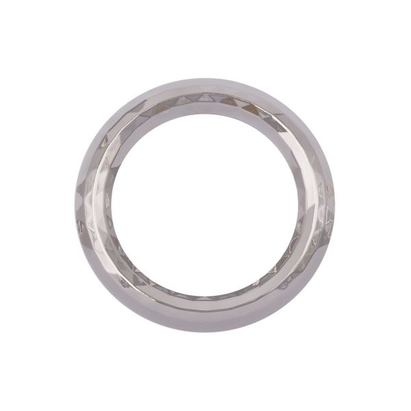 Кольцо литое металл in ⌀18 мм (25 мм внешн.), граненое (Pewter олово (чер.никель)), 4 шт, MB199