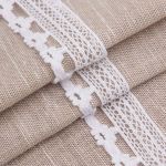 Кружево вязаное (тесьма) 24 мм, белый, 13.71 м