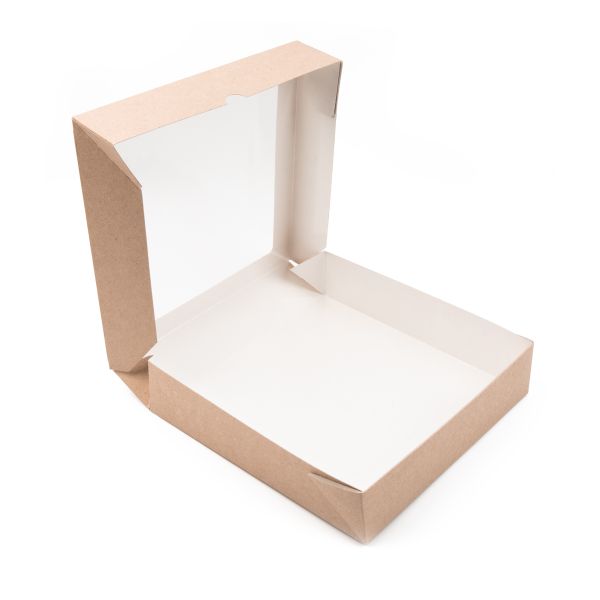 Коробка универсальная с окном 20х20х4.5 см, 5 шт, S-Chief BFC-037