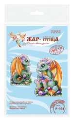 Набор для вышивания нитками МП Студия (Жар-птица), Новогодний дракончик, 13х9 см