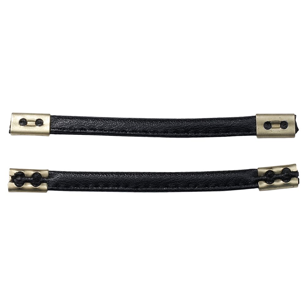 Вешалка для одежды 90х6 мм, из искусственной кожи, черный, упак. 20 шт