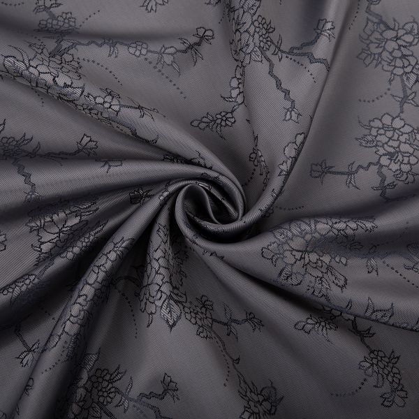 Ткань подкладочная (таффета) с рисунком 96 г/м², 100х145 см, 038 грязно-сиреневый(цветы), Gamma JTR