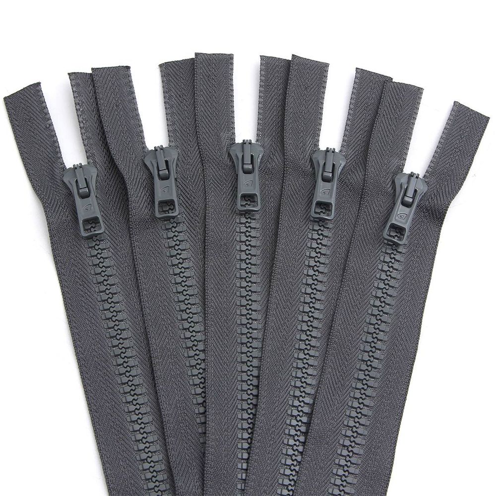 Молния трактор Arta Т6 (6 мм) 2 зам., разъем., 75 см, цв. 123 графит, уп.5 шт