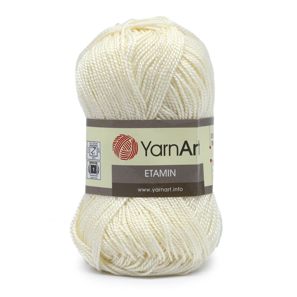 Пряжа YarnArt (ЯрнАрт) Etamin / уп.10 мот. по 30 г, 180м, 423 молочный /TOS/