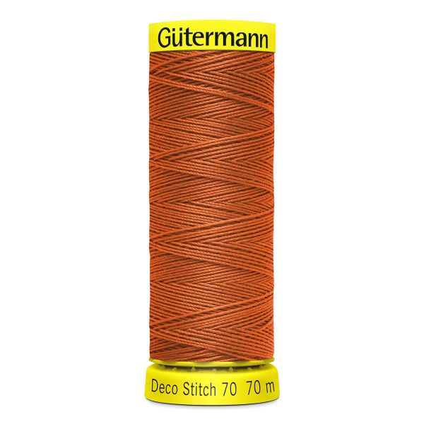 Нитки отделочные Gutermann Deco Stitch 70, 70м, 982 св.рыжий, 5 катушек