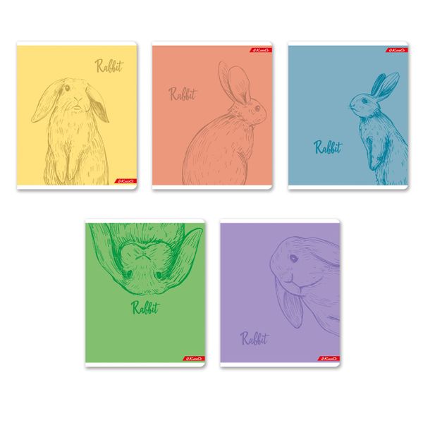 Тетрадь ученическая общая, матовая ламинация + выборочный УФ лак, A5+ 48 л. на скобе, белизна 100%, 10 шт, клетка, 000315 Зайчишка, Светоч 48ТСК5_24_3_1