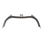 Застежка для сумки фермуар 22х7.5 см, 5 шт, 01 серебро, Gamma FER-08