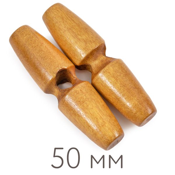 Пуговицы деревянные 50 мм, 24 шт, дерево, №287 терракотовый, Blitz DRN 0121