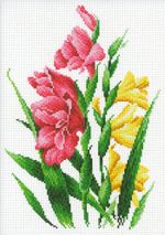 Набор для вышивания нитками МП Студия, Нежный гладиолус, 30х40 см