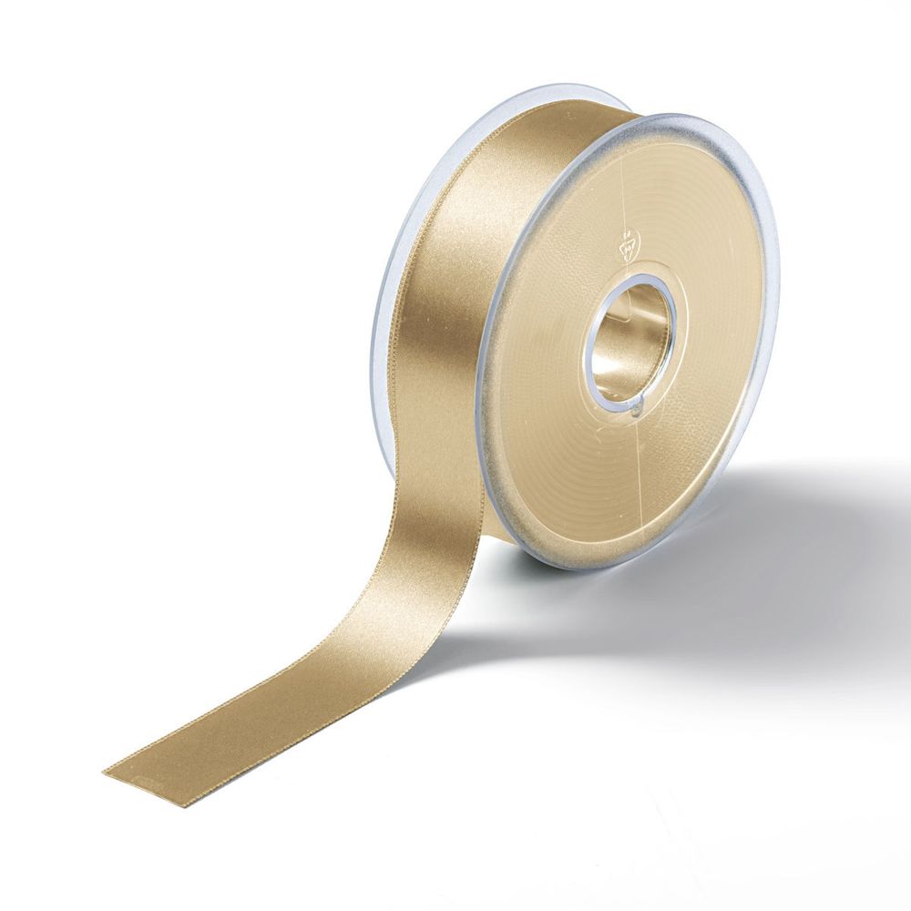 Лента атласная 2-сторонняя 25.0 мм, 25 м, Prym, 15 бежевый /TOS/