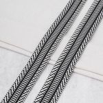 Стропа (ременная лента) 38 мм / 3 метра, [40 г/пог.м], с принтом 2-сторонняя, T070 черный/белый), 3Al352